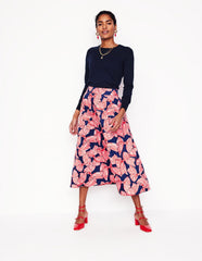 Boden Emilia Cotton Crew Sweater - Navy