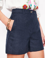 Boden Westbourne Linen Shorts - Navy