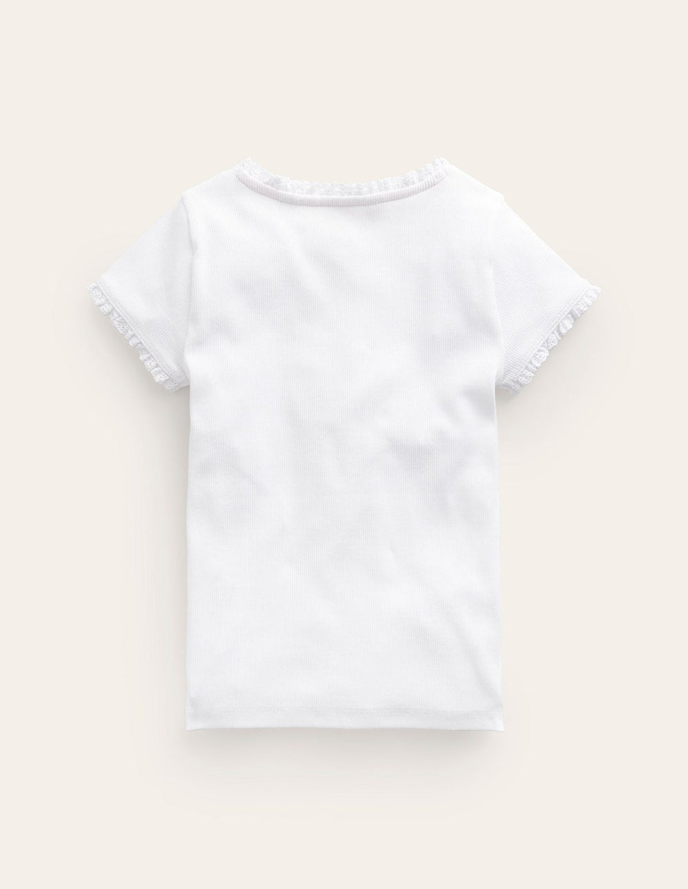Boden Short Sleeve Ribbed T-shirt - White