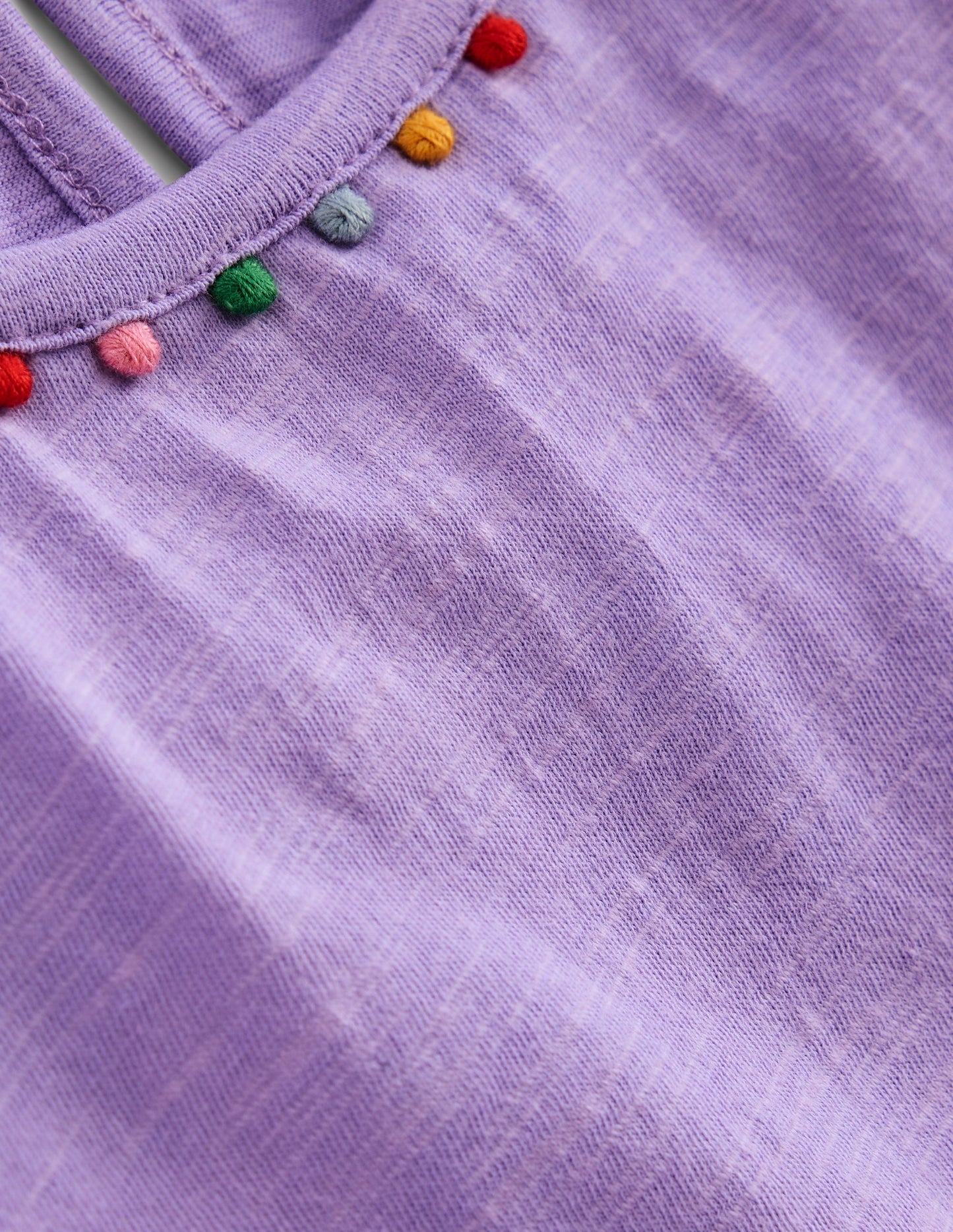 Boden Ali Puff Sleeve Pom T-shirt - Lavender Purple