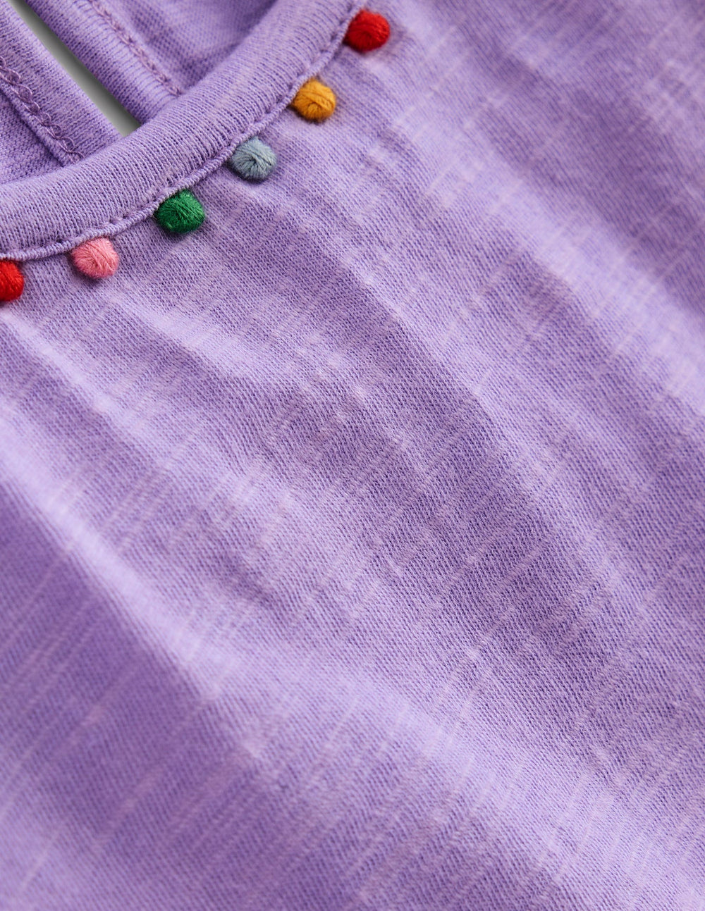 Boden Ali Puff Sleeve Pom T-shirt - Lavender Purple