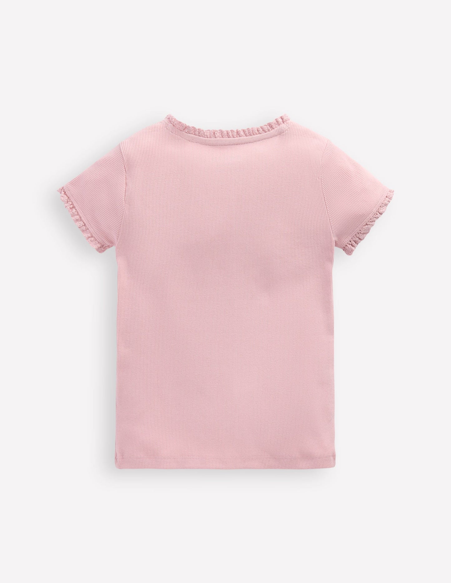 Boden Short Sleeve Ribbed T-shirt - French Pink