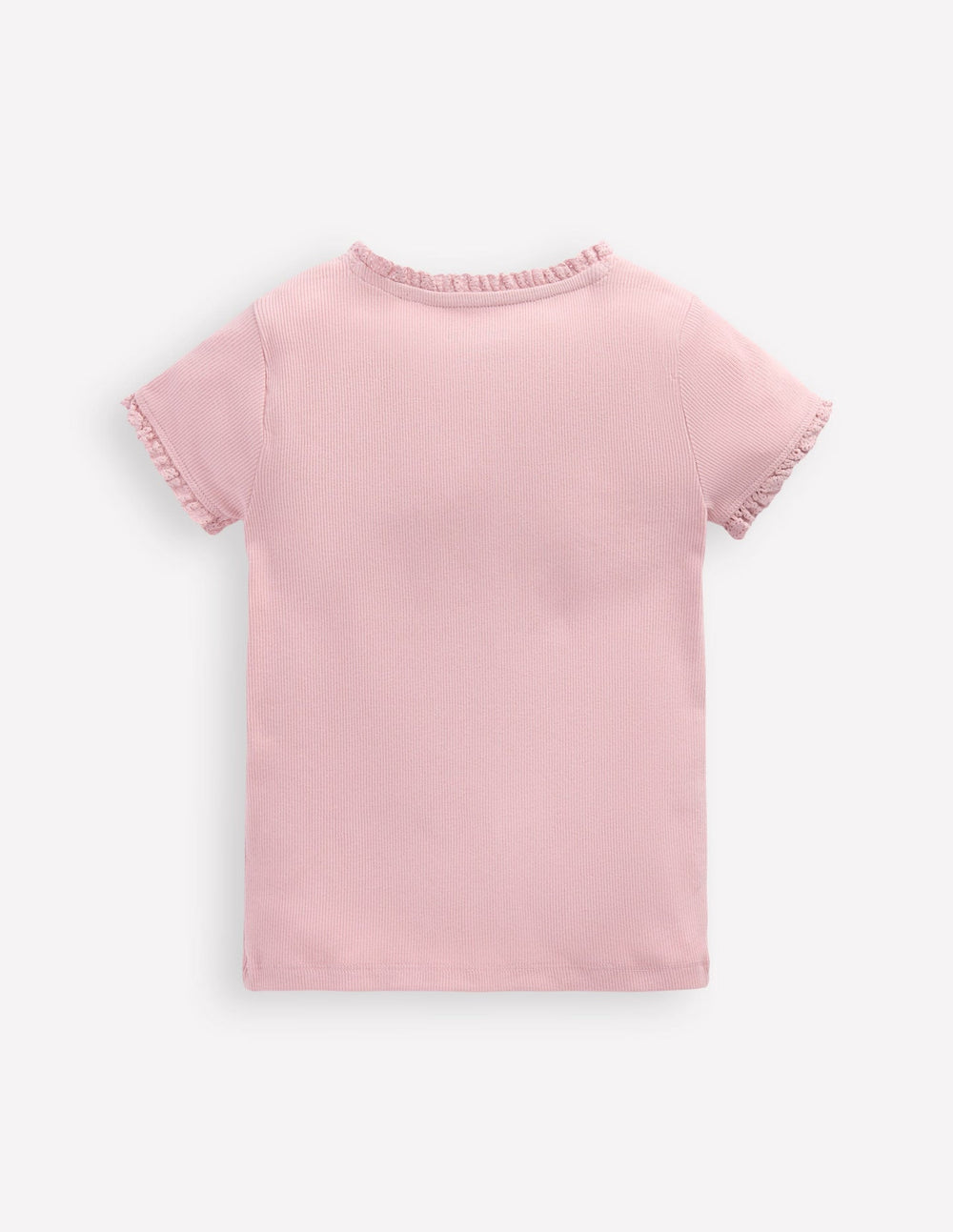 Boden Short Sleeve Ribbed T-shirt - French Pink