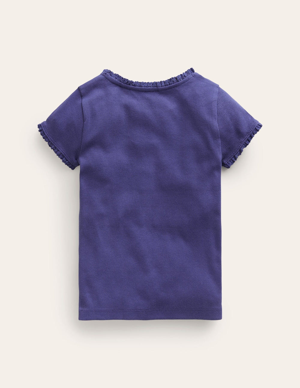 Boden Short Sleeve Ribbed T-shirt - Starboard Blue