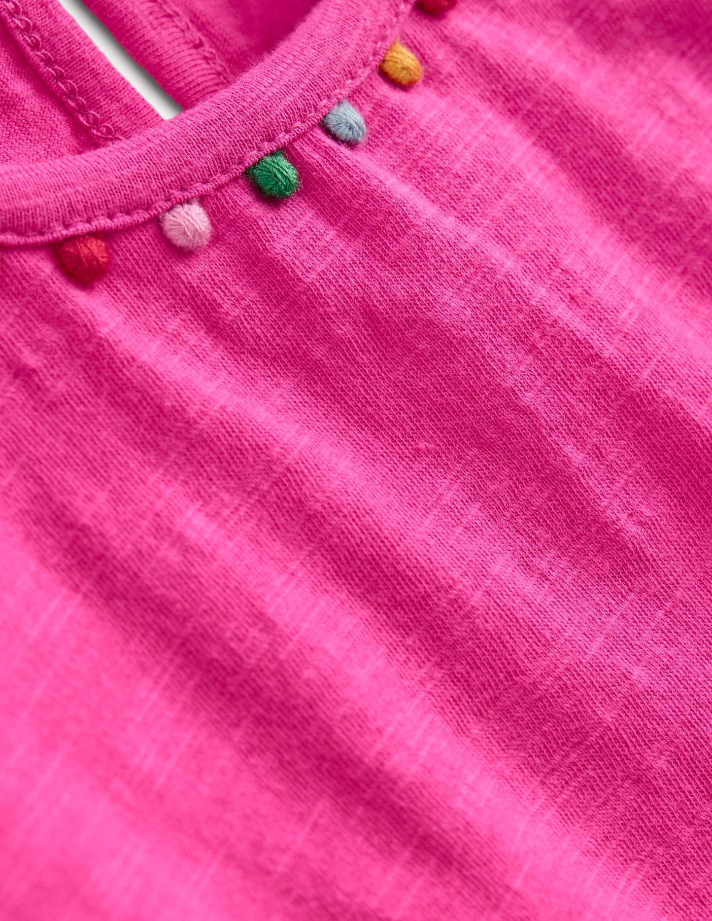 Boden Ali Puff Sleeve Pom T-shirt - Flamingo Pink