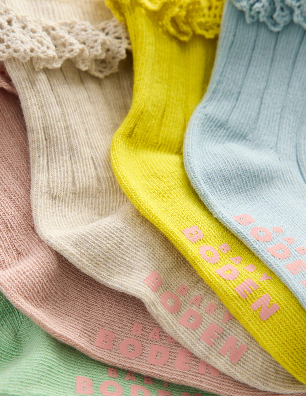Boden 5 - Pack Baby Frilly Socks - Multi