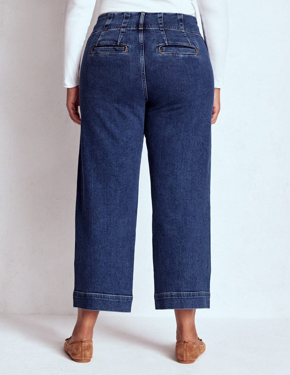 Boden Patch Pocket Cropped Pants - Mid Vintage