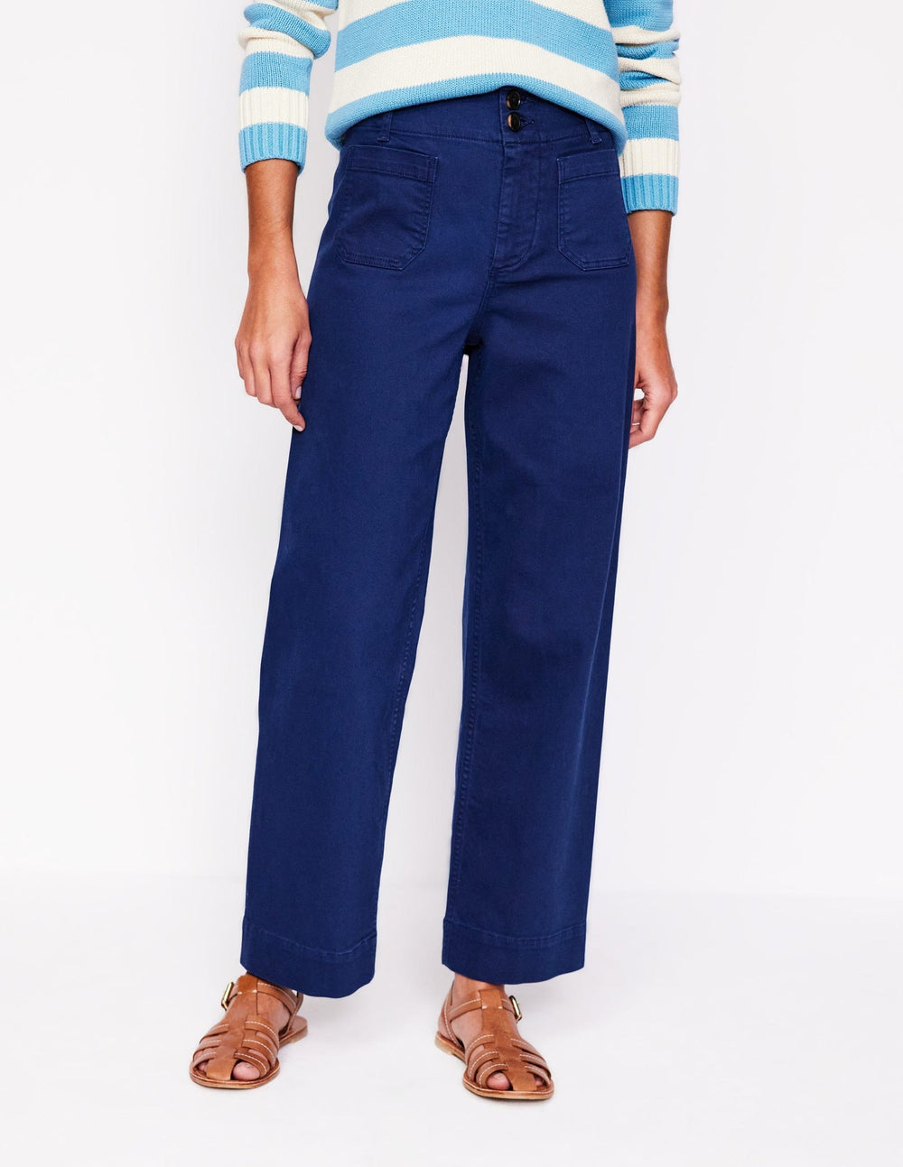 Boden Primrose Patch Pocket Pants - Navy