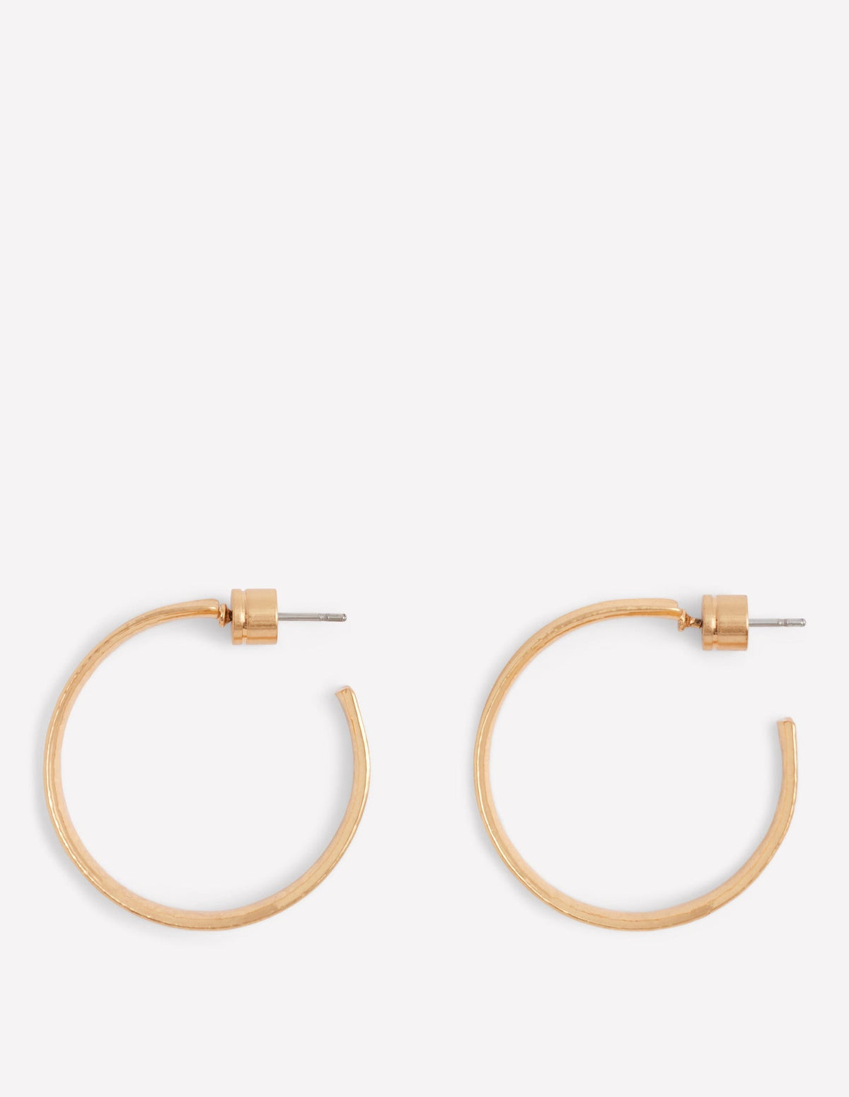 Boden Small Hammered Hoop Earrings - Gold