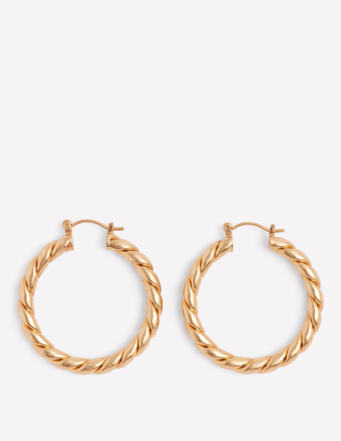 Boden Large Chunky Twist Hoops - Gold