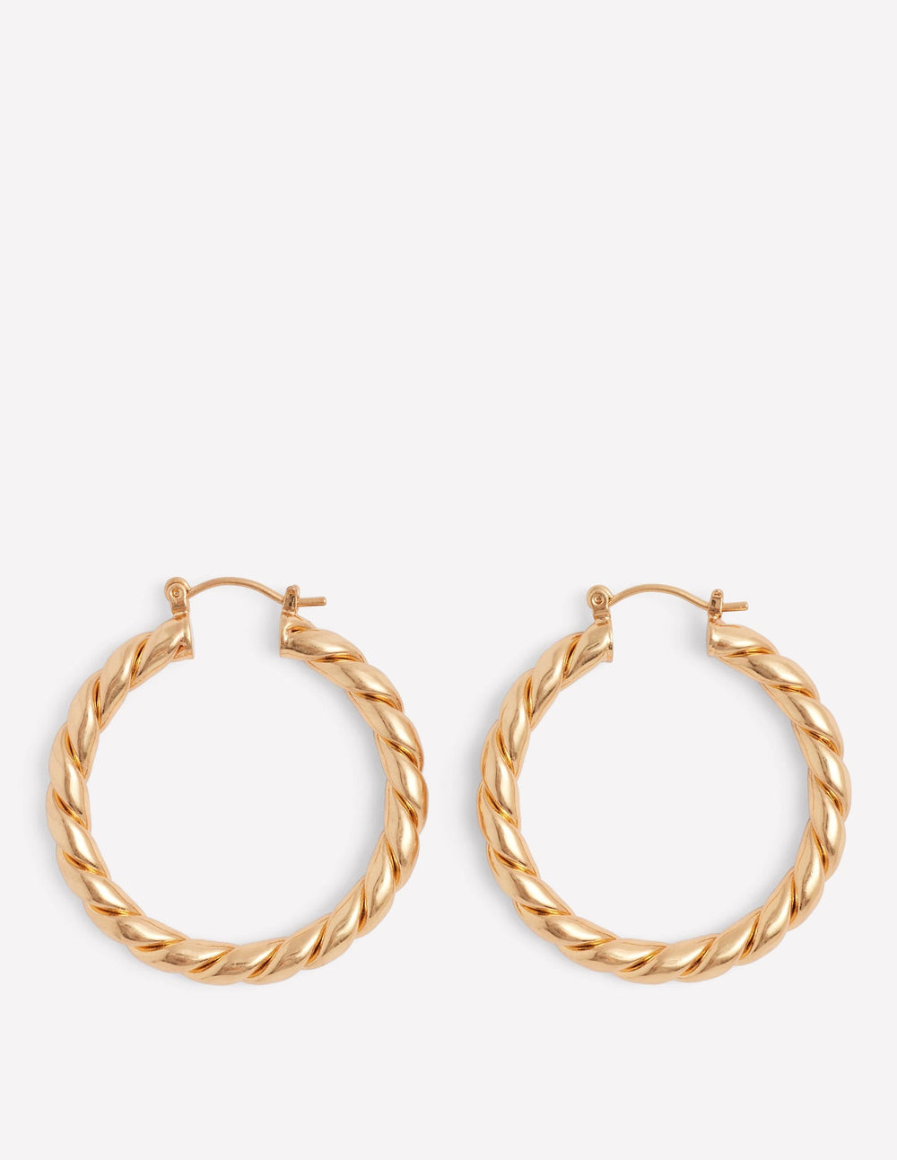 Boden Large Chunky Twist Hoops - Gold