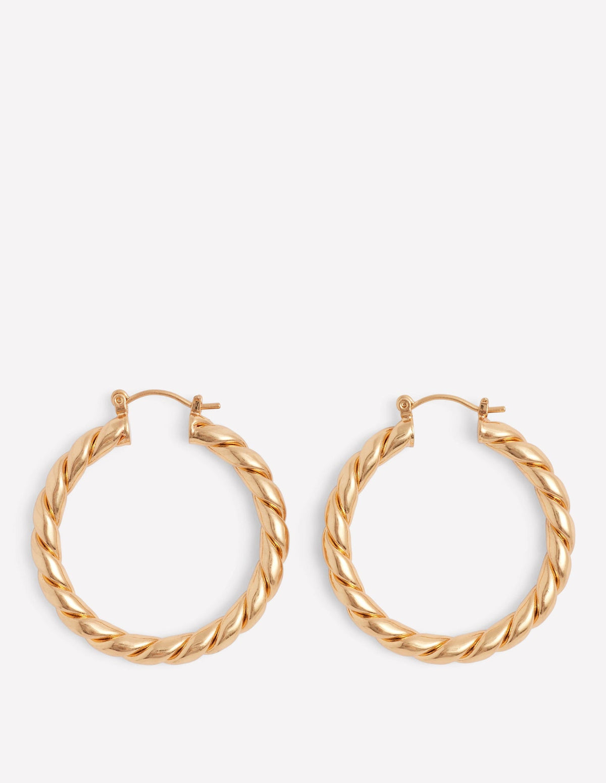 Boden Large Chunky Twist Hoops - Gold