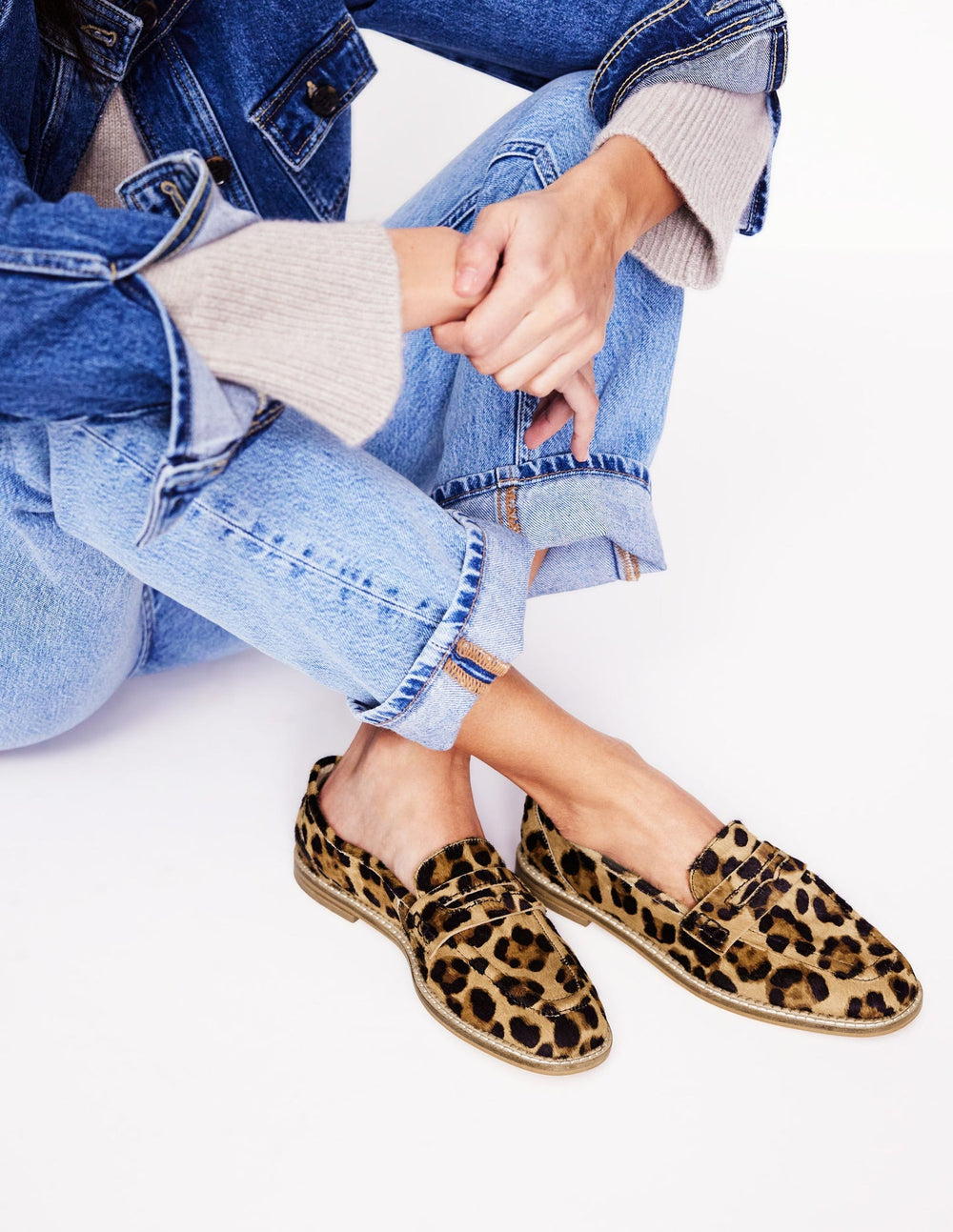 Boden Nya Penny Loafers - Classic Leopard