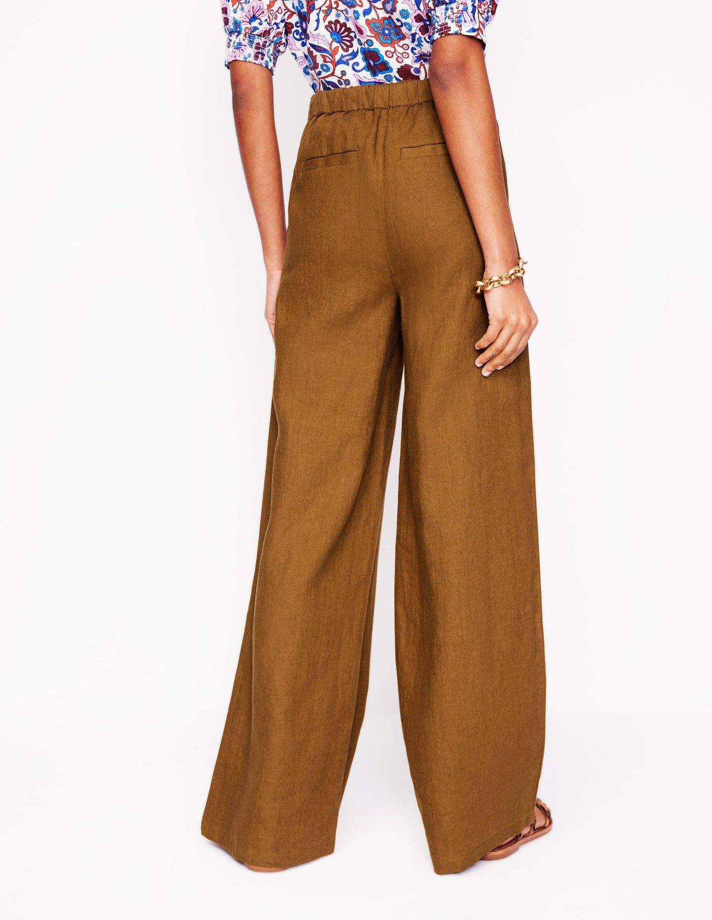 Boden Dulwich Linen Pants - Gingerbread