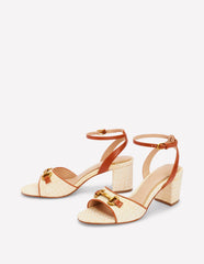 Boden Iris Snaffle Block Heel Sandal - Natural