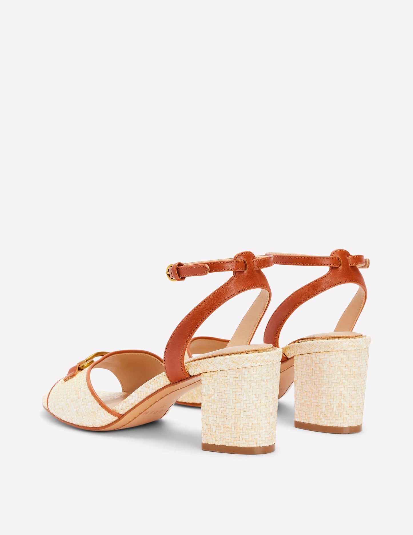 Boden Iris Snaffle Block Heel Sandal - Natural