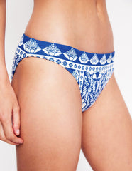 Boden Porto Bikini Bottoms - Bright Blue, Ornate Stripe