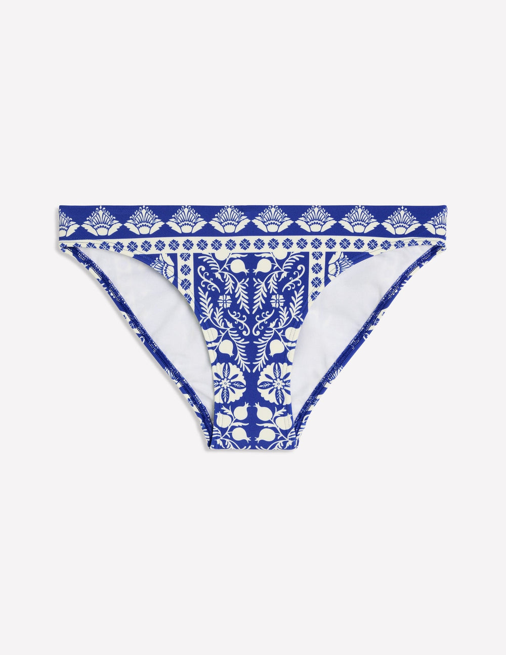 Boden Porto Bikini Bottoms - Bright Blue, Ornate Stripe