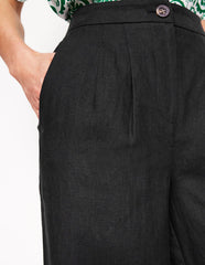 Boden Dulwich Linen Pants - Black