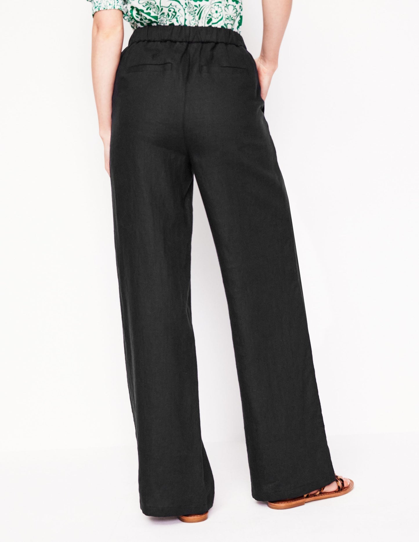 Boden Dulwich Linen Pants - Black