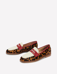 Boden Nya Penny Loafers - Leopard Colourblock