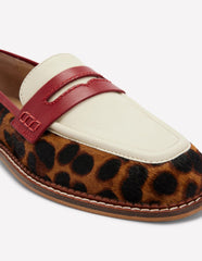 Boden Nya Penny Loafers - Leopard Colourblock