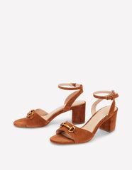 Boden Iris Snaffle Block Heel Sandal - Tan
