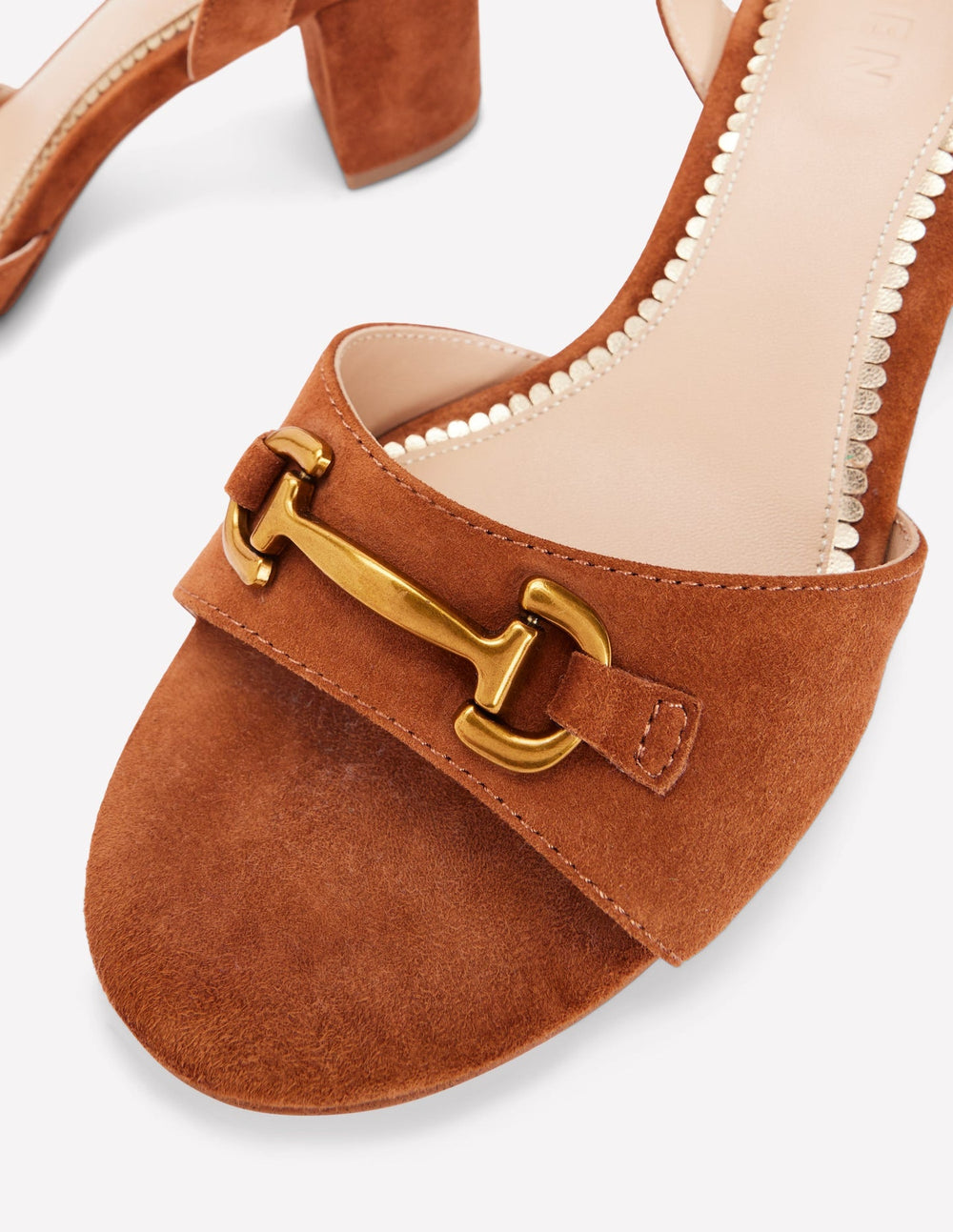 Boden Iris Snaffle Block Heel Sandal - Tan