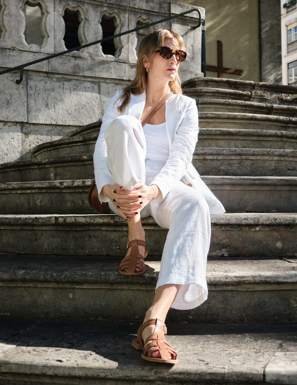 Boden Westbourne Linen Pants - White
