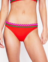 Boden Porto Bikini Bottoms - Fire Red Rik Rak