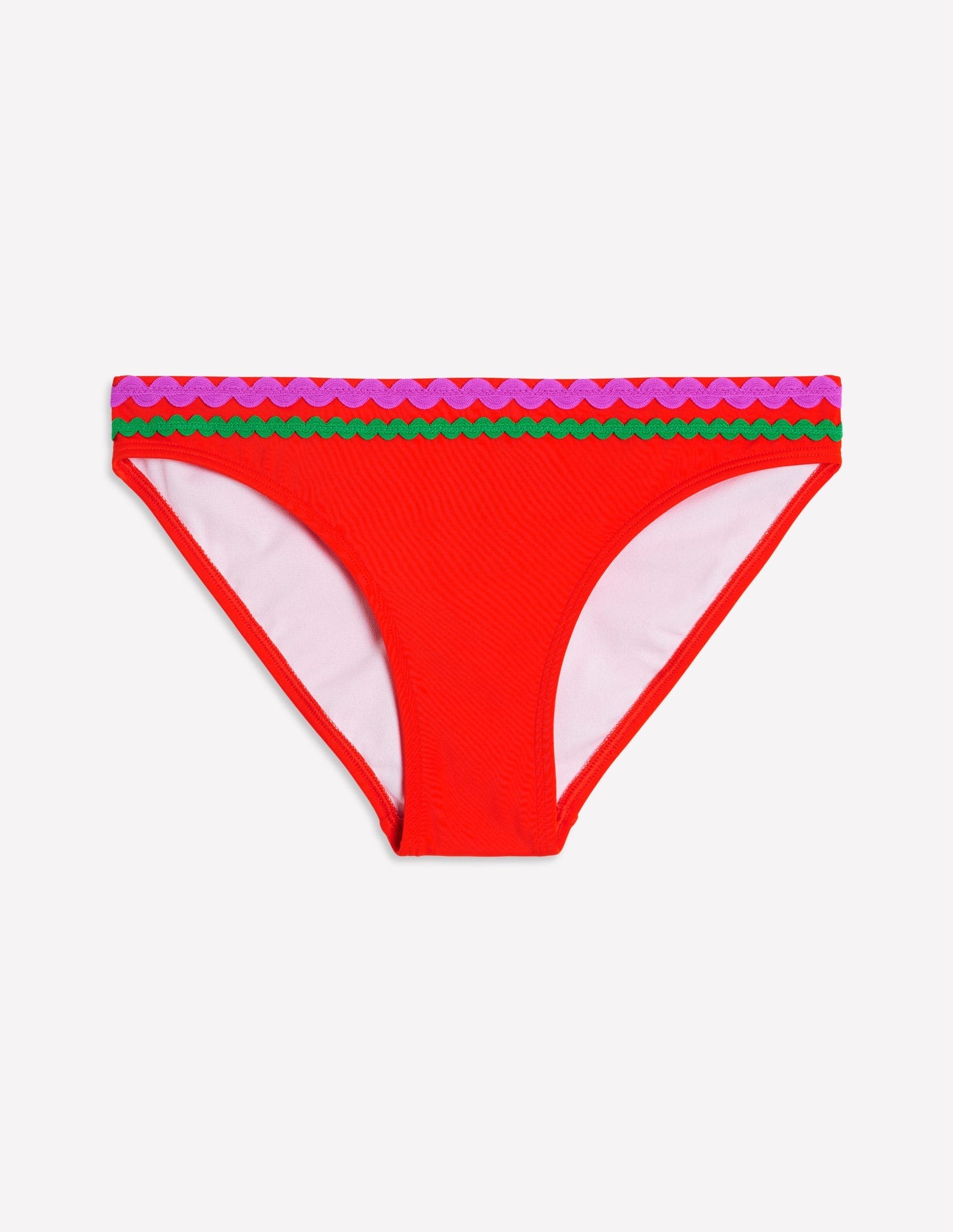 Boden Porto Bikini Bottoms - Fire Red Rik Rak