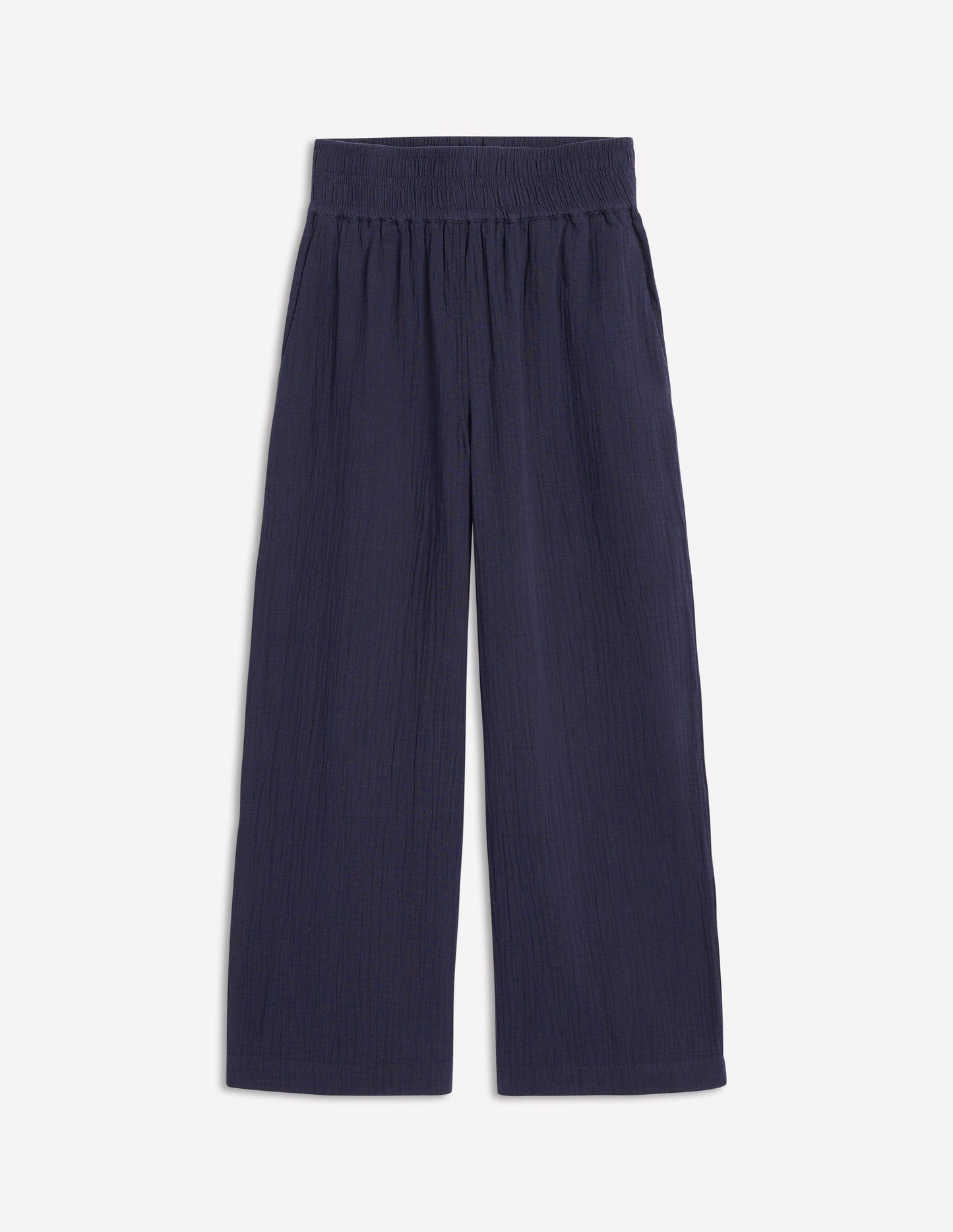 Boden Cropped Double Cloth Pants - Navy