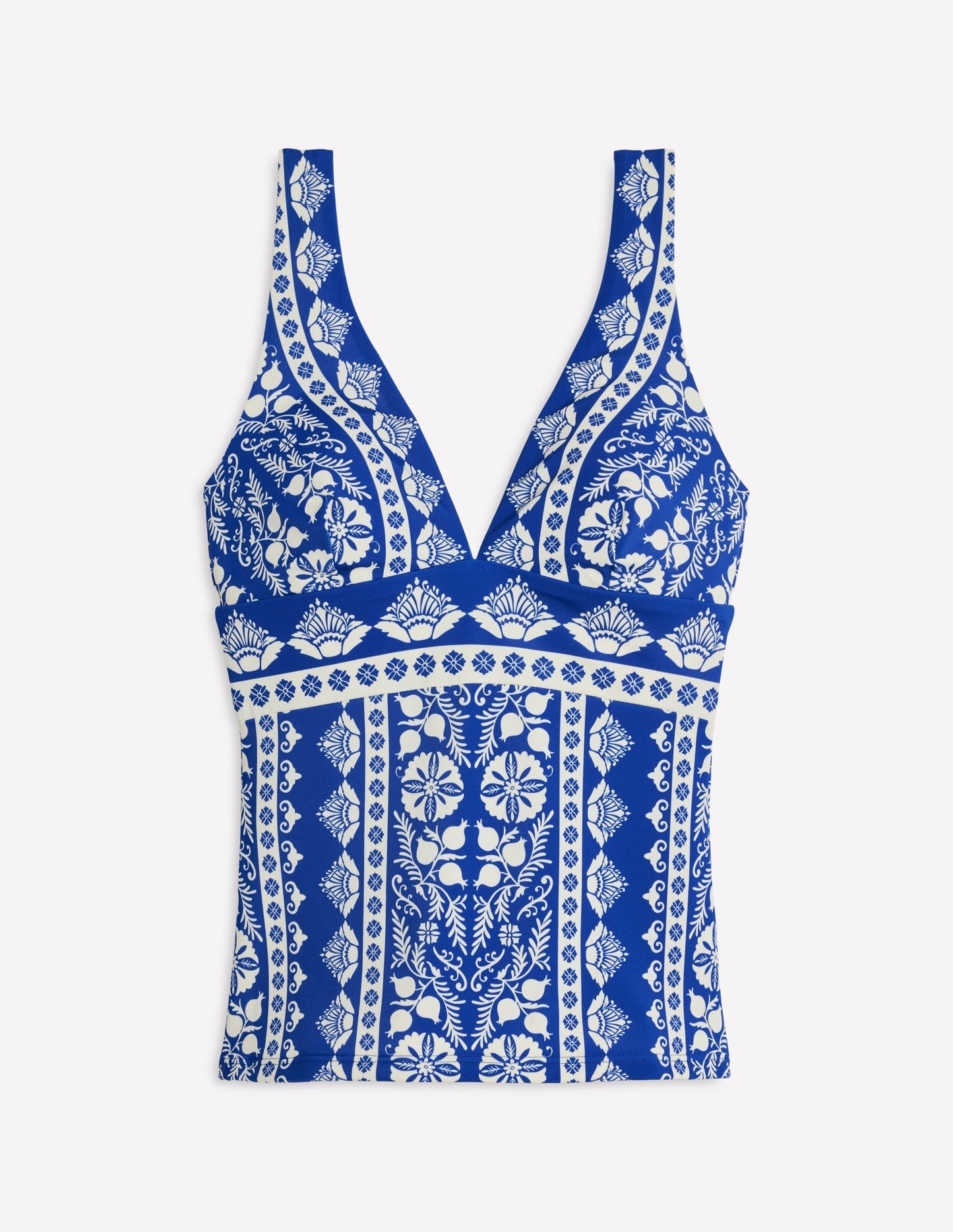 Boden Porto Tankini Top - Bright Blue, Ornate Stripe