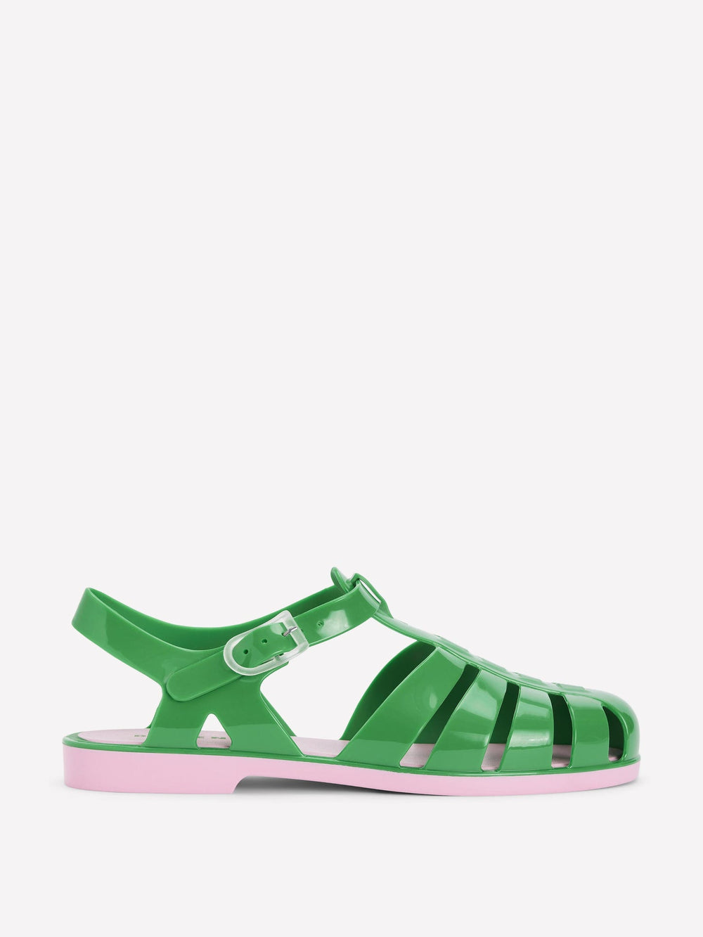 Boden Jelly Shoe - Rich Emerald/ Soft Pink