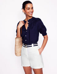 Boden Westbourne Linen Shorts - White