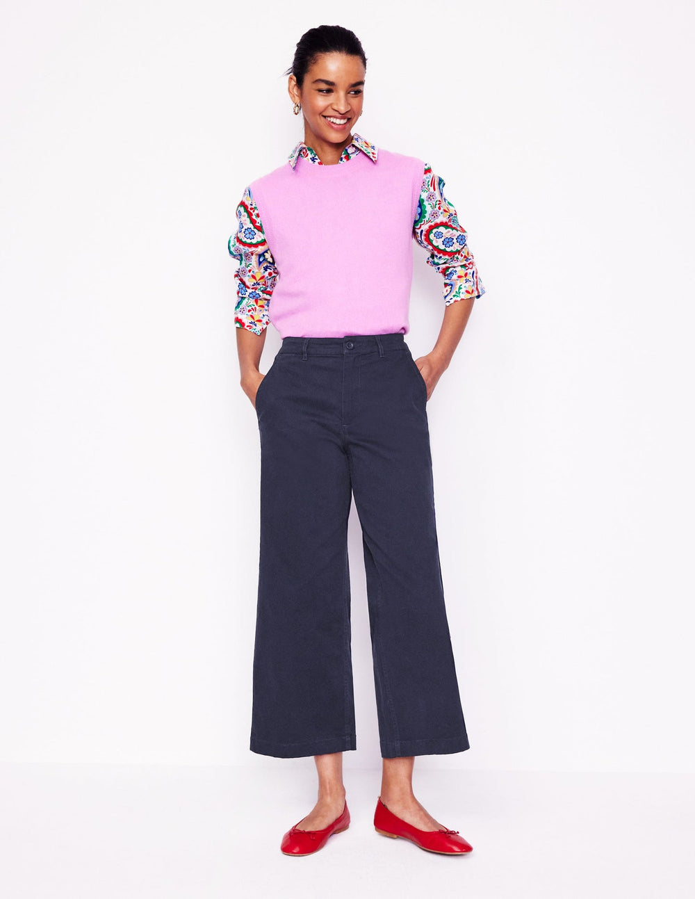 Boden Barnsbury Crop Chino Pants - Navy