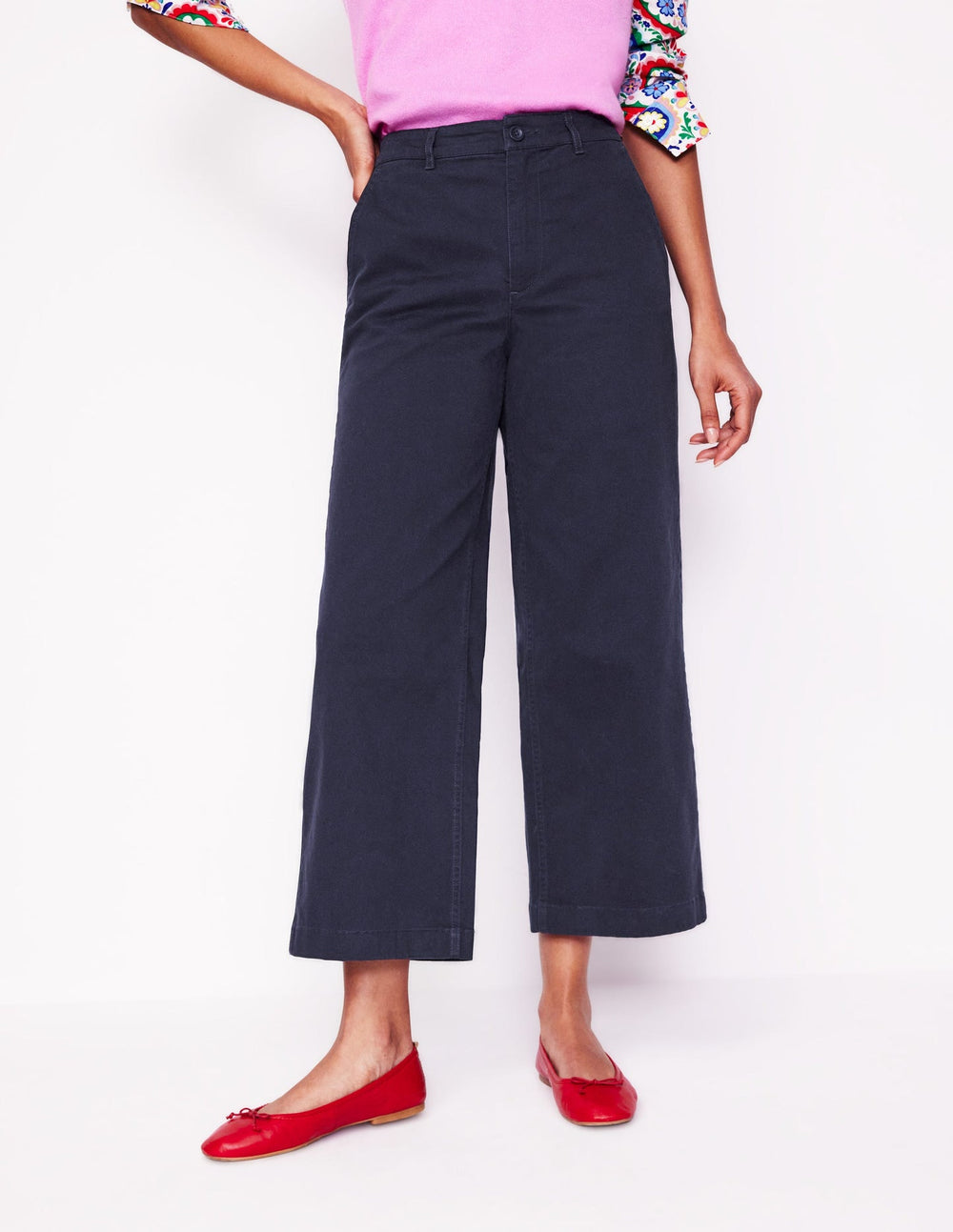 Boden Barnsbury Crop Chino Pants - Navy