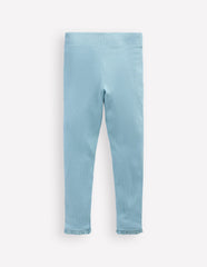 Boden Ribbed Leggings - Vintage Blue