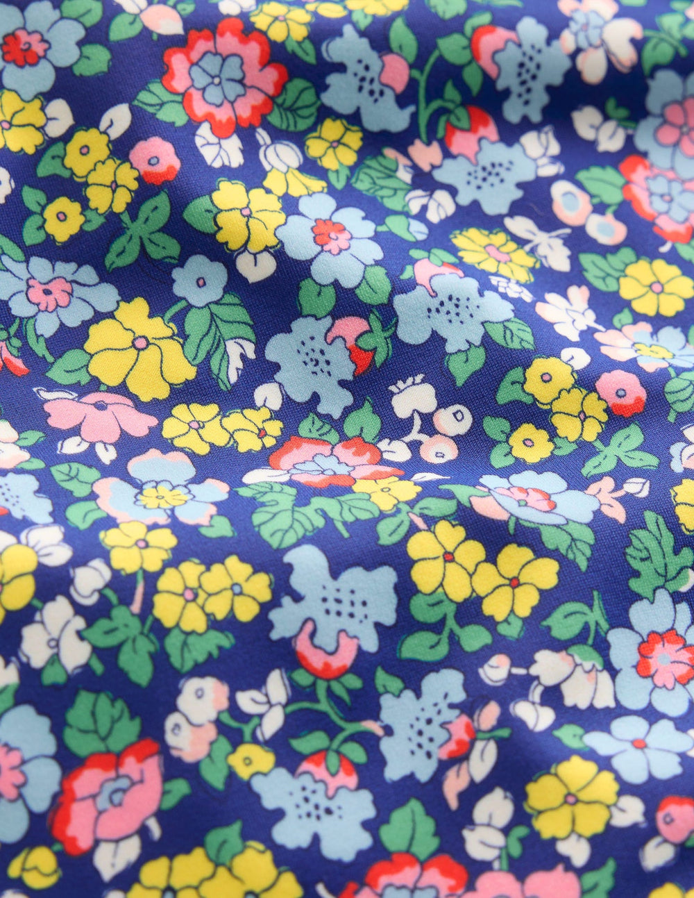 Boden Cross - back Printed Swimsuit - Sapphire Blue Nautical Floral