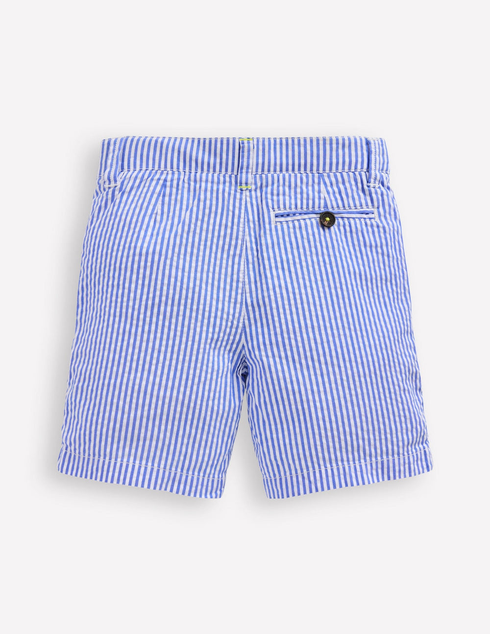 Boden Seersucker Shorts - Blue Ticking Stripe