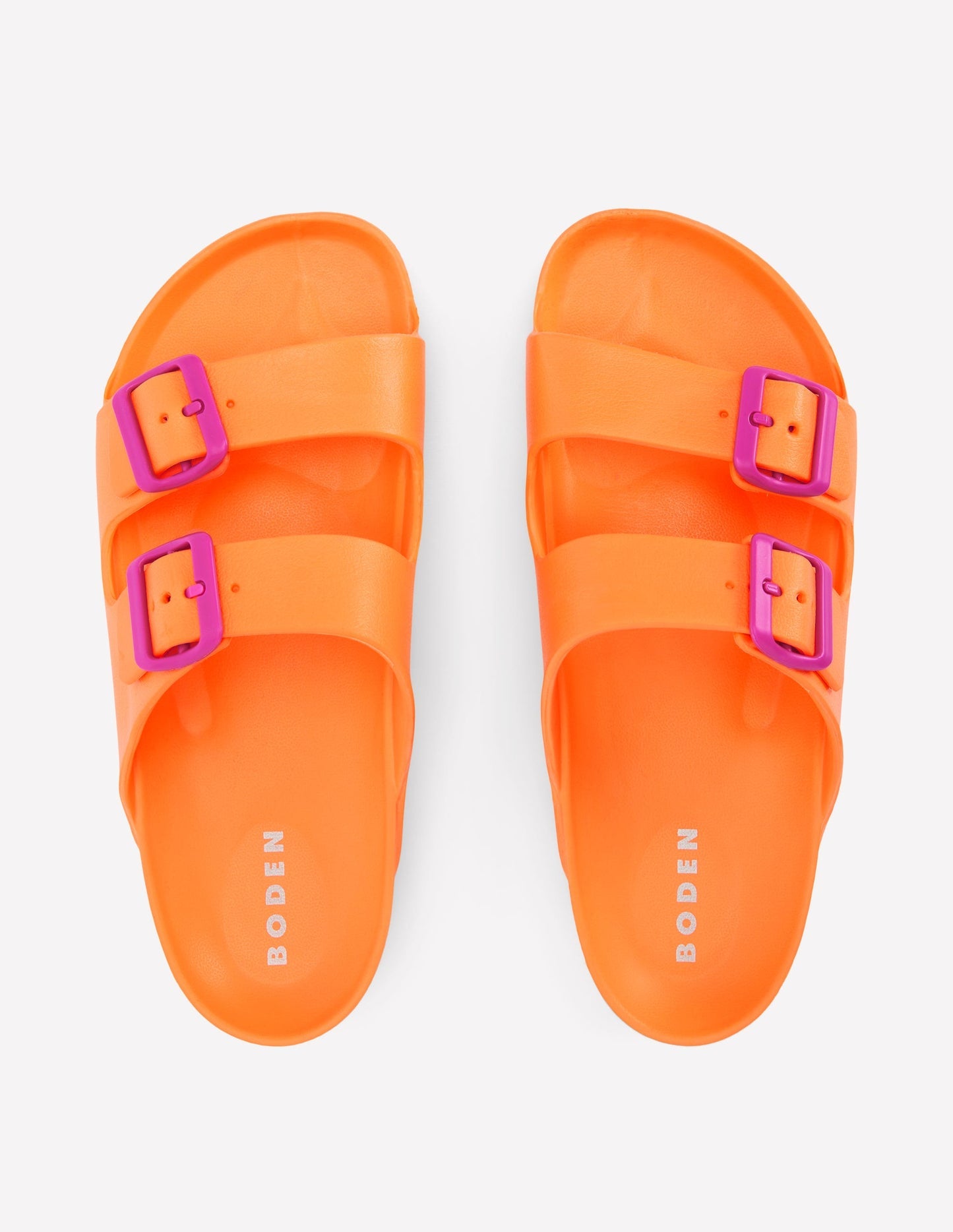 Boden Lyla Double Buckle Sliders - Orange