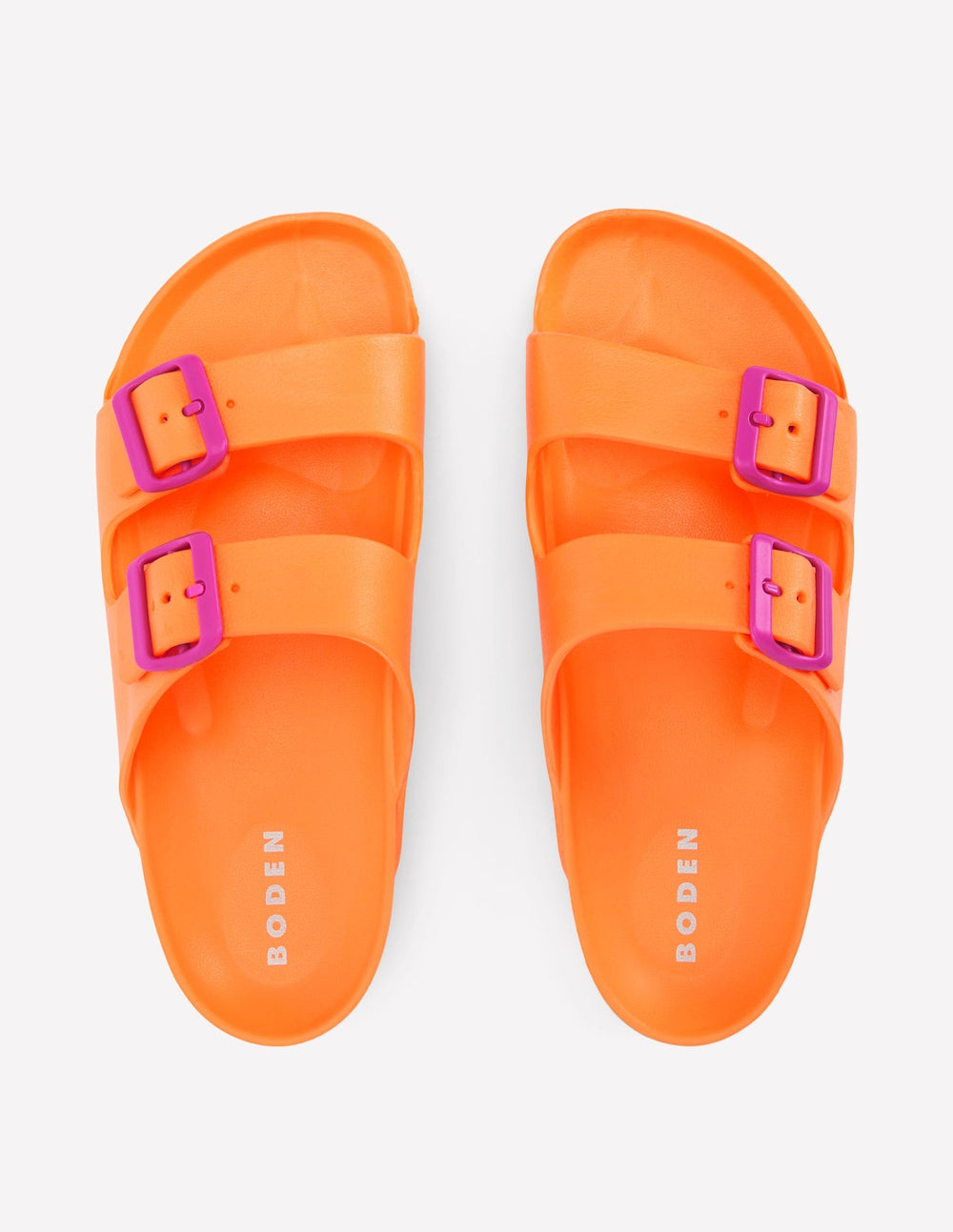 Boden Lyla Double Buckle Sliders - Orange