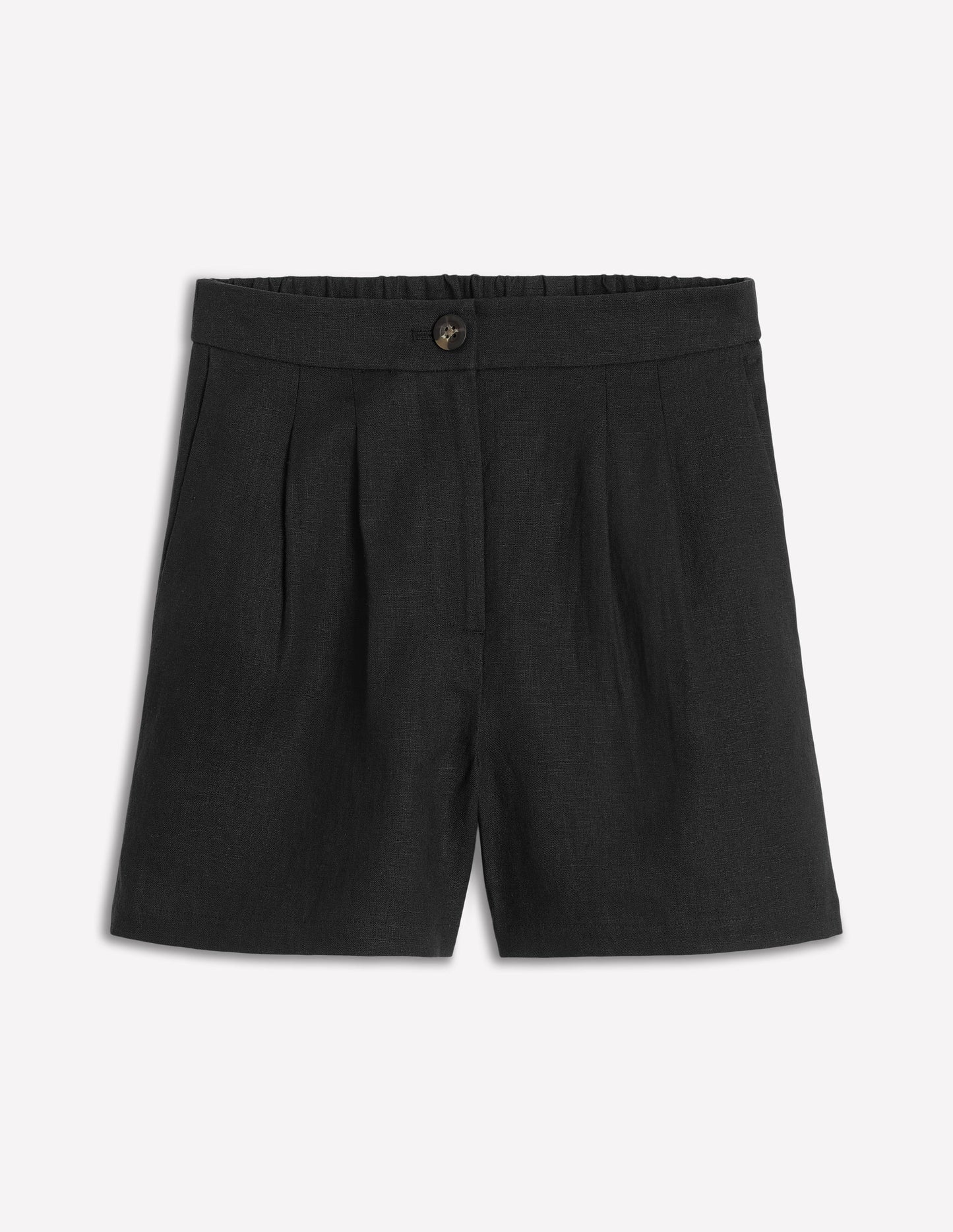 Boden Dulwich Linen Shorts - Black