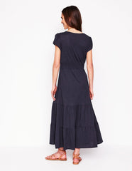 Boden Eloise Tiered Jersey Dress - Navy