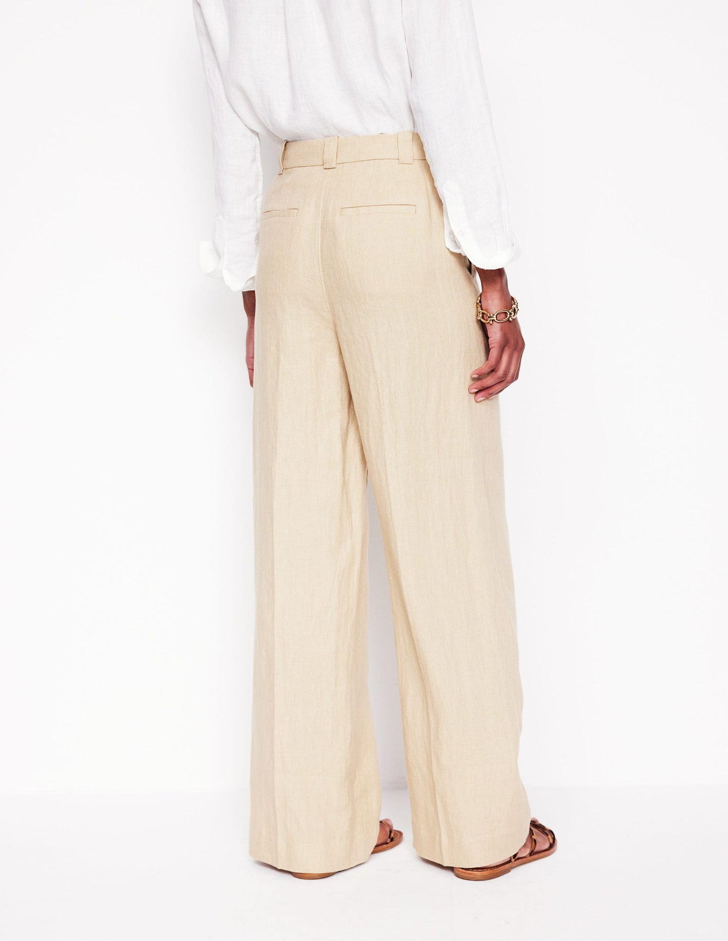 Boden Westbourne Linen Pants - Oatmeal