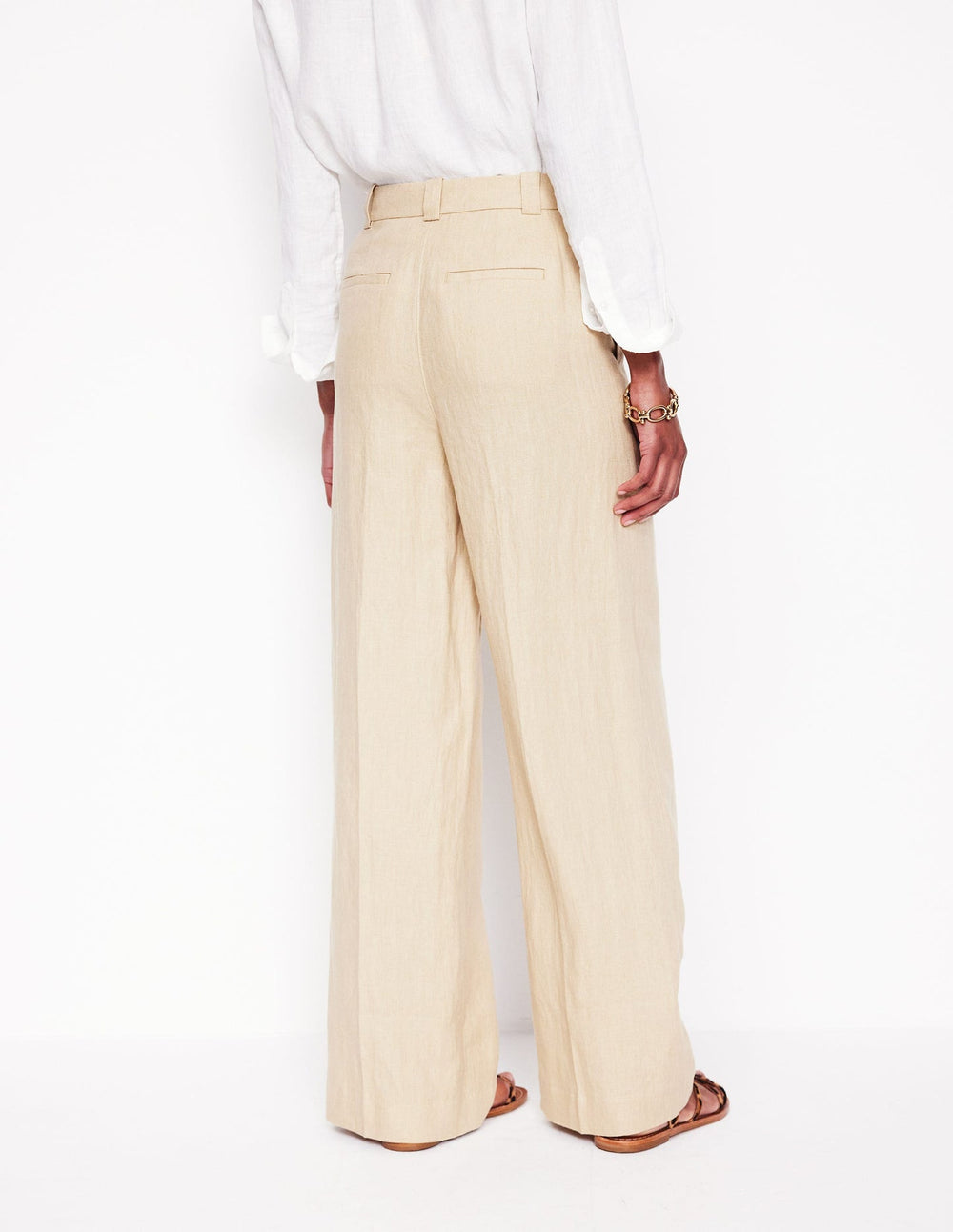 Boden Westbourne Linen Pants - Oatmeal