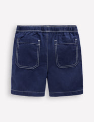 Boden Pull - On Cotton Shorts - Navy