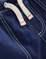 Boden Pull - On Cotton Shorts - Navy