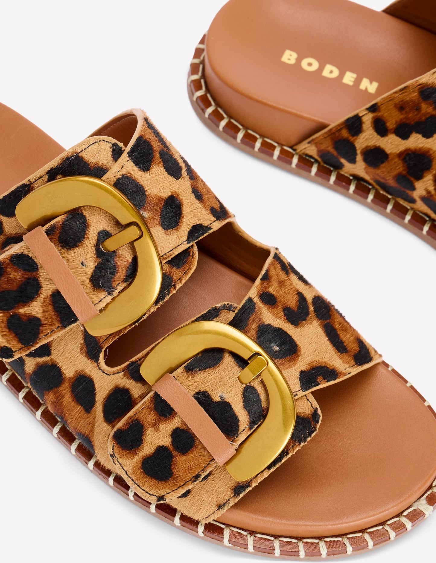 Boden Alberta Footbed Sandals - Leopard