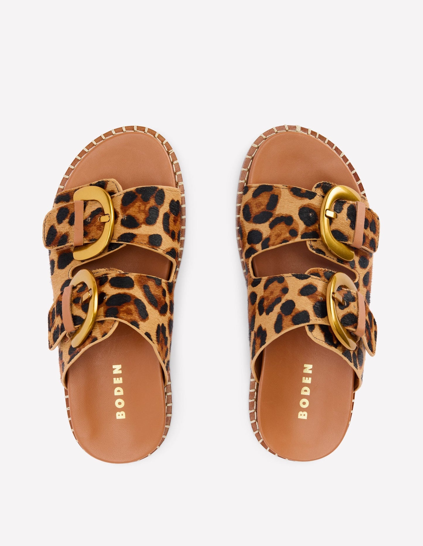 Boden Alberta Footbed Sandals - Leopard